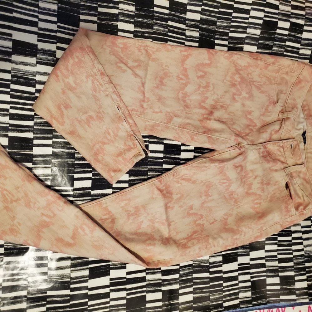 American Eagle Girls Skinny Jeans Pink/White